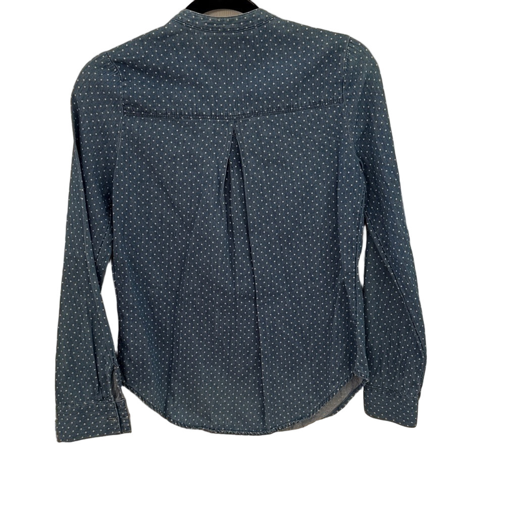 LC Lauren Conrad Denim Polka Dot Shirt size XS - Picture 2 of 8